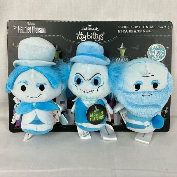 Haunted Mansion Itty bitty's Plush Set of 3 Disney Glow in the Dark New Hallmark - Picture 2 of 8
